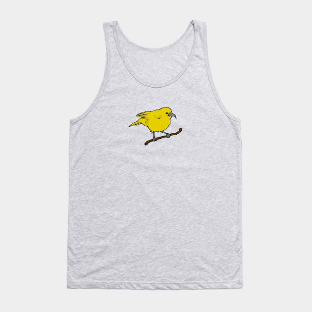 Hawaiian ʻAmakihi Bird Tank Top by William Gilliam